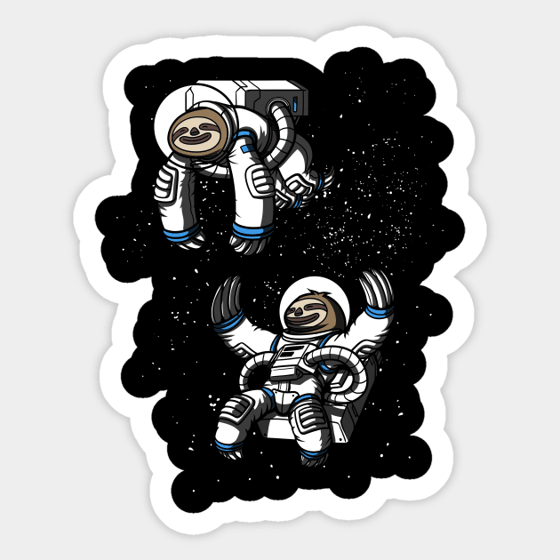 Space Sloths Astronauts Sticker by underheaven